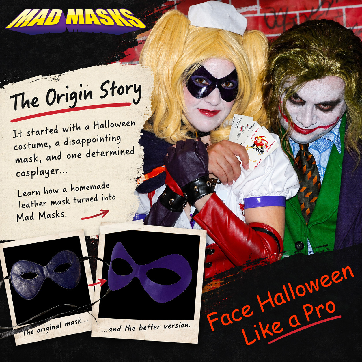 Mad Masks Origin Story Rachel and David Halloween 2012 Mad Masks Origin Story Rachel and David Halloween 2012